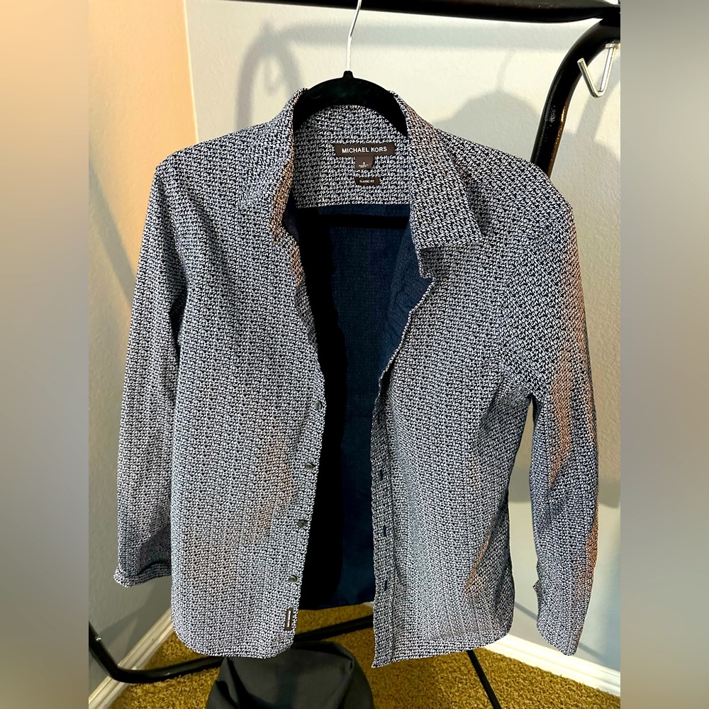 Michael Kors long sleeve button down classic fit shirt